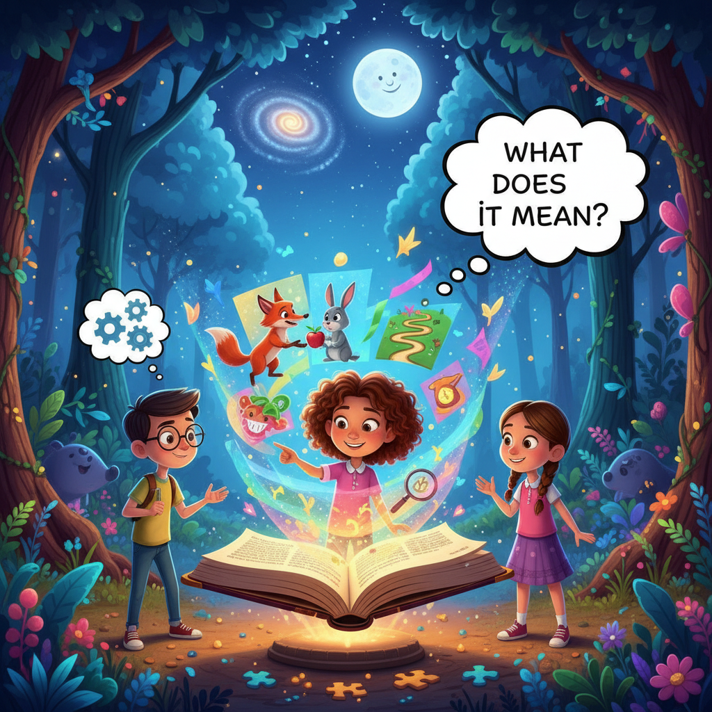 Critical Thinking for Kids: Decoding the "Moral of the Story" Together - Kids Bedtime Story Illustration