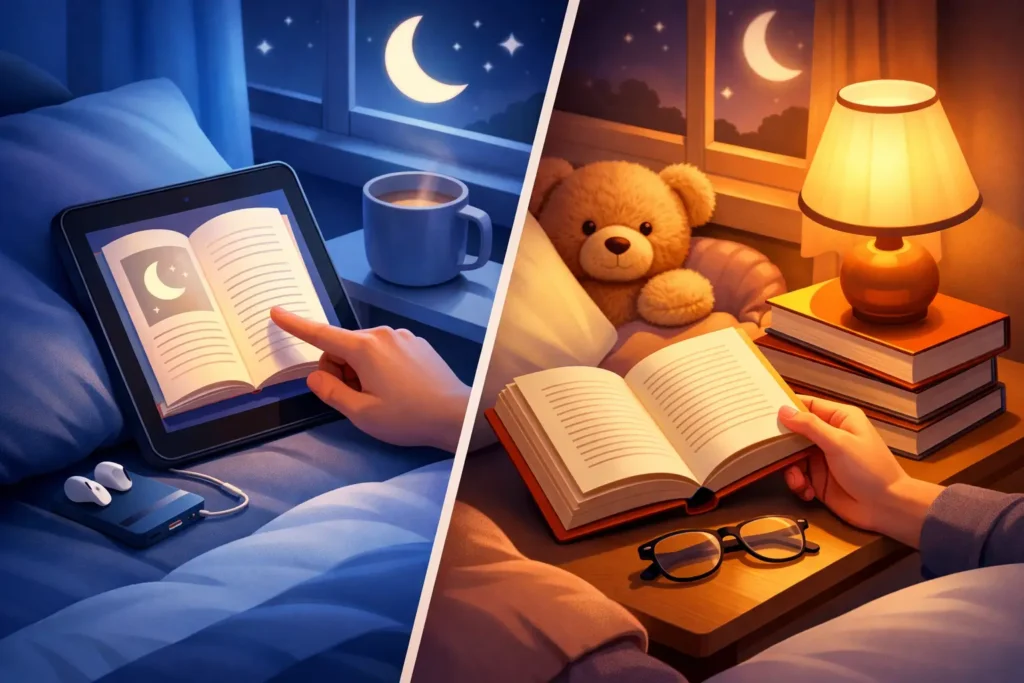 PDF Books Versus Print for Bedtime Reading