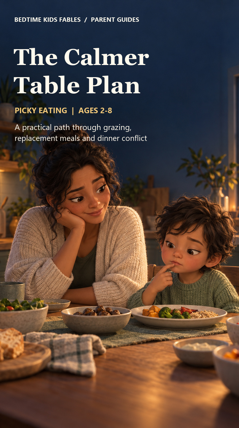 Parent and child at a family meal for The Calmer Table Plan