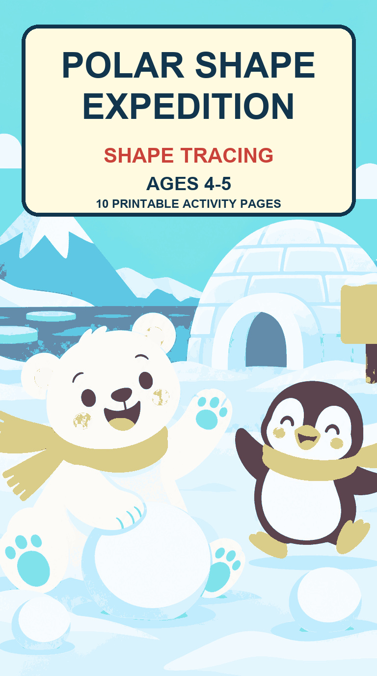 Polar Shape Expedition: Shape Tracing for Ages 4–5