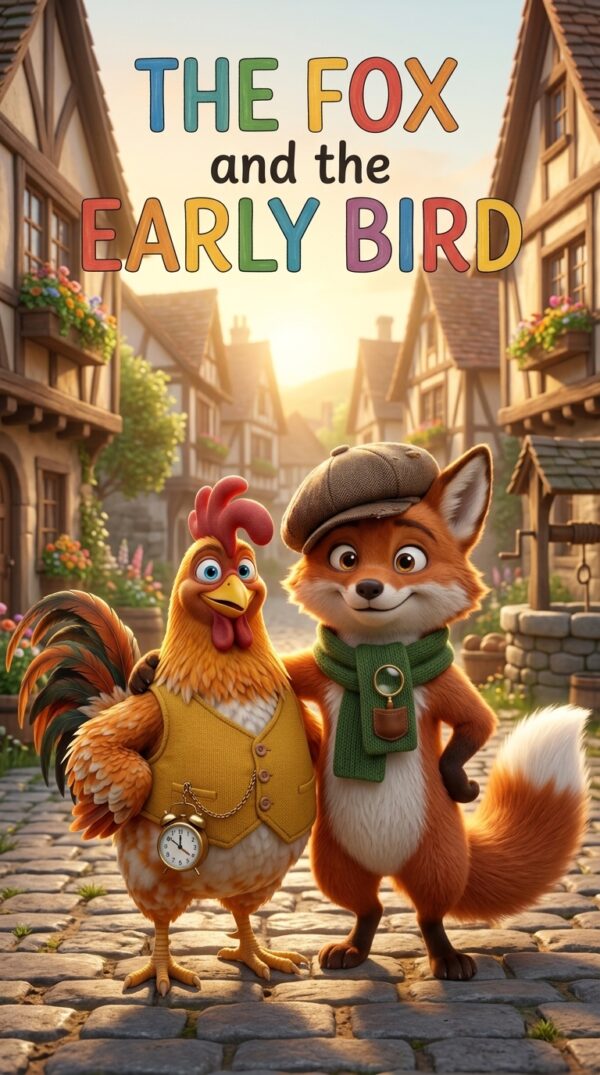 Jasper & Rick: The Fox and the Early Bird | Children's Trust & Friendship Bedtime Story - Printable PDF Cover