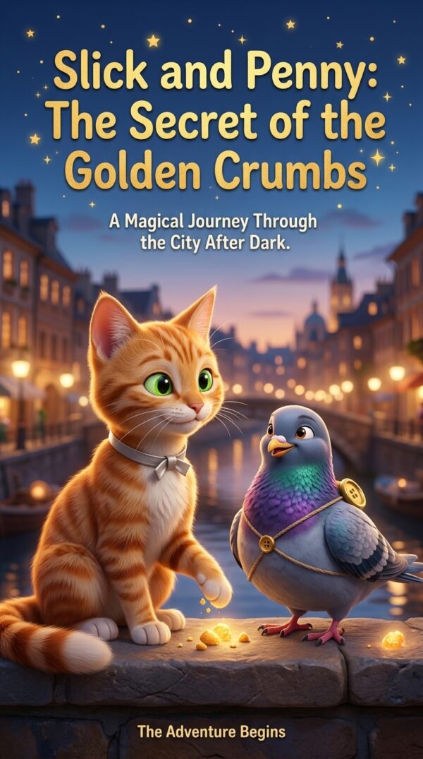 Slick and Penny: The Secret of the Golden Crumbs | Children's Friendship Bedtime Story - Printable PDF Cover