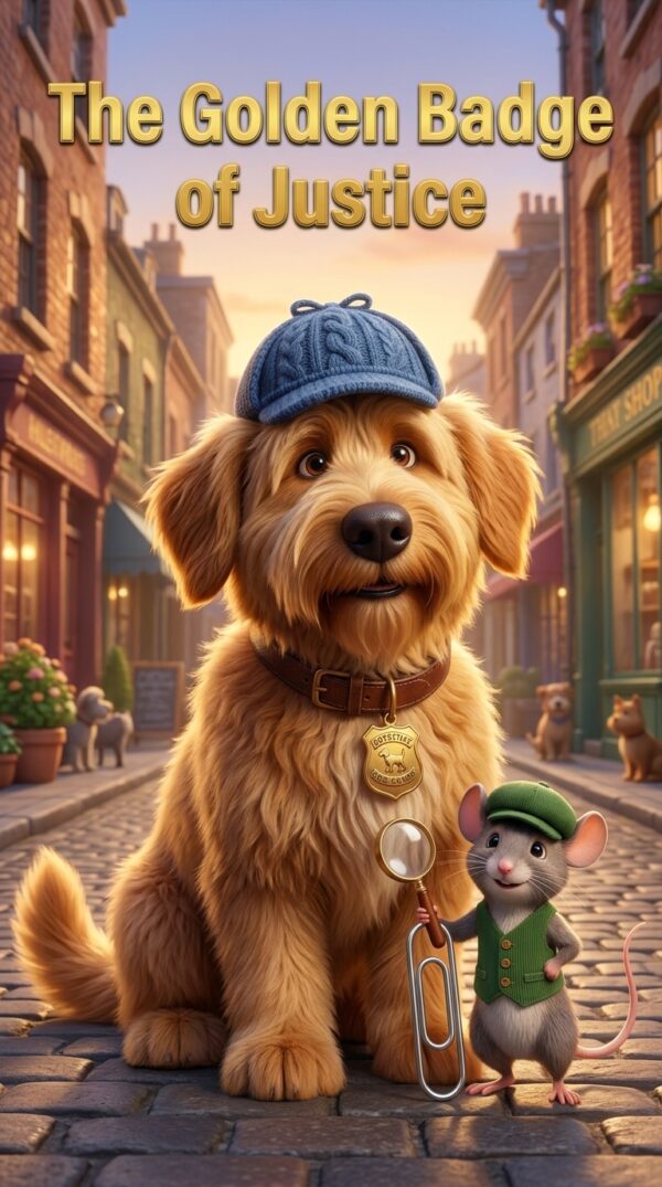 The Golden Badge of Justice: Dog Detective Fairness Story (PDF) - Printable PDF Cover