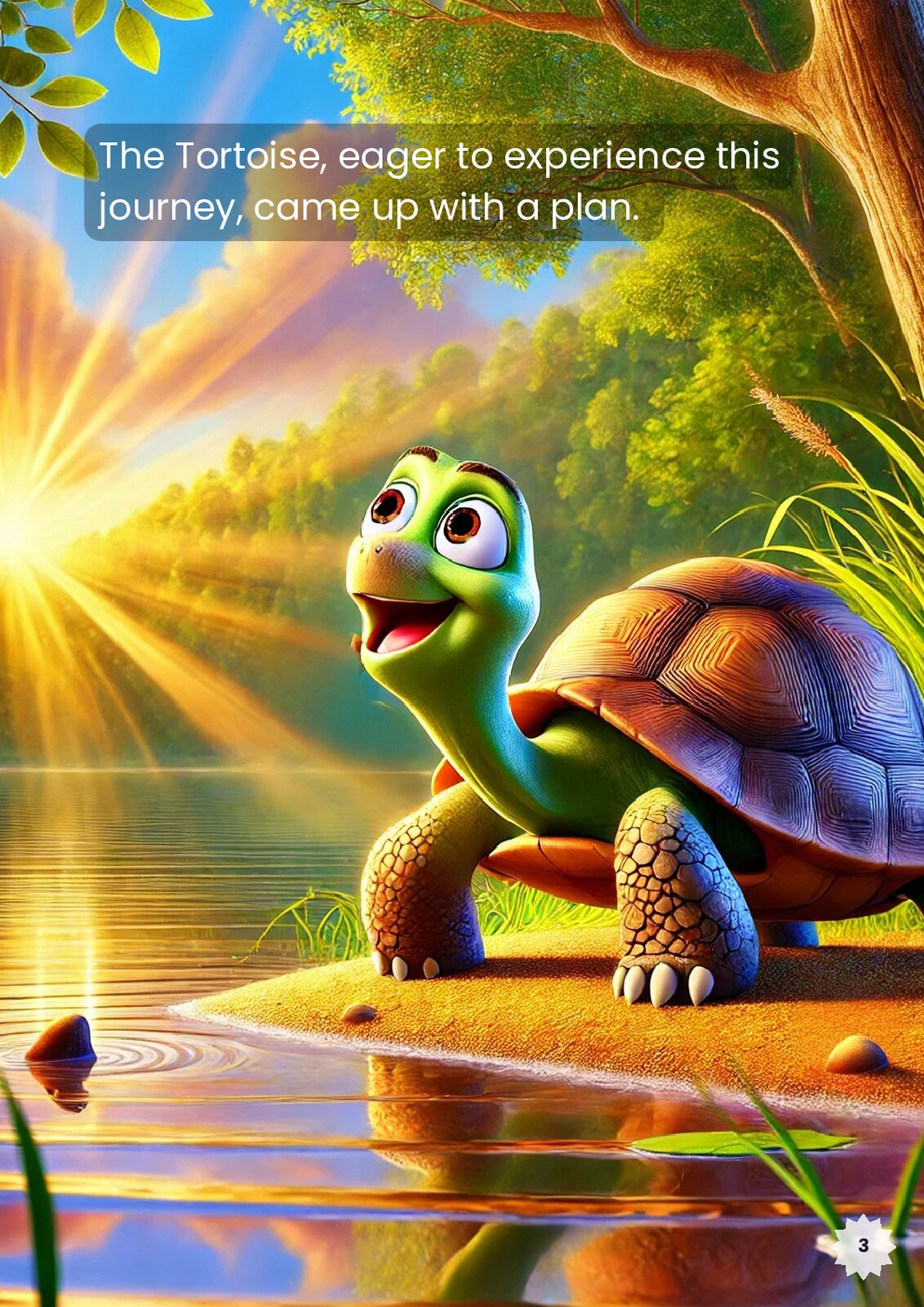 The Tortoise and the Ducks: Illustrated Fable for Kids (PDF) - actual PDF sample, page 4