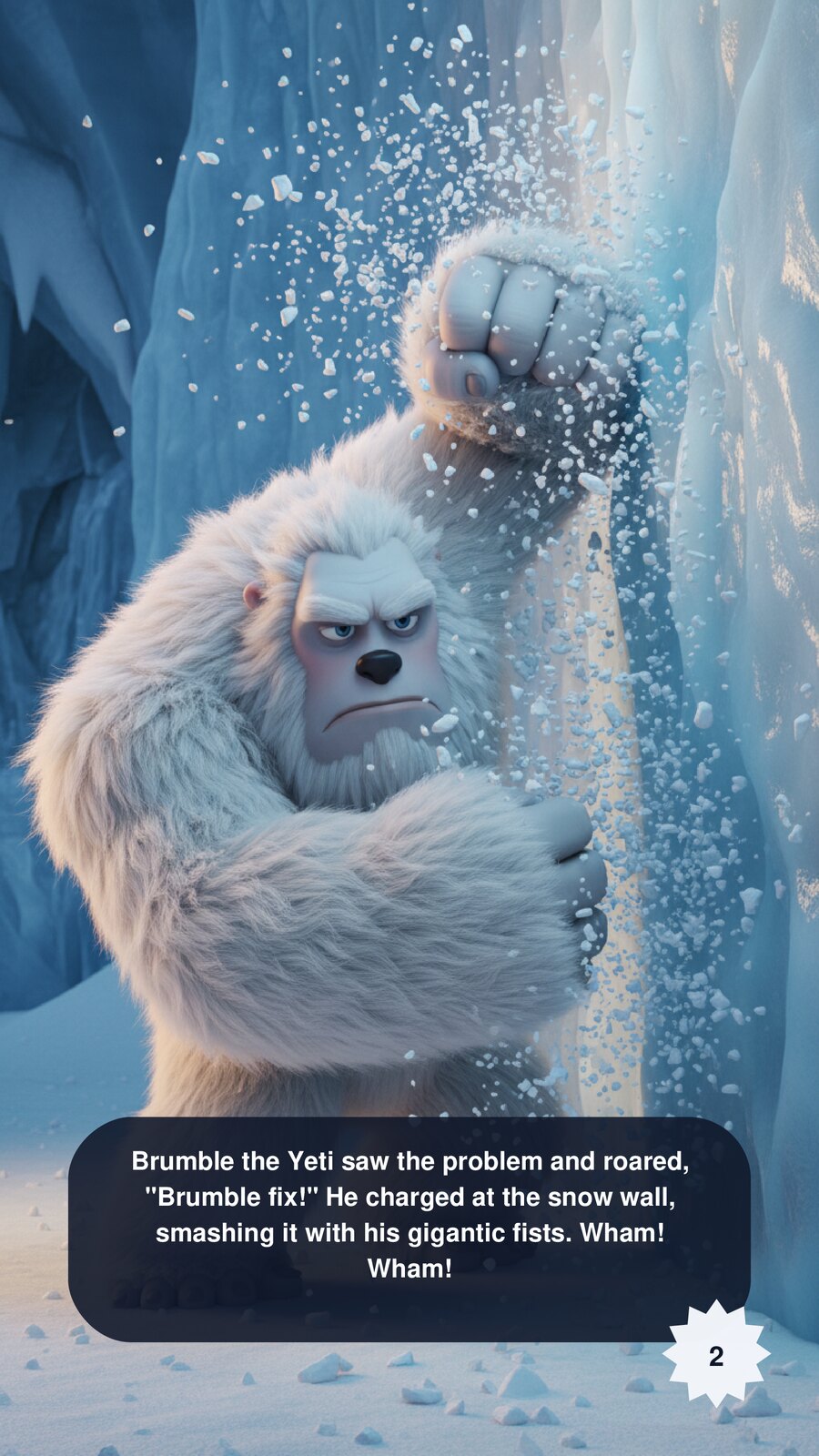 The Great Snow Rescue: Santa and Yeti Rescue Story (PDF) - actual PDF sample, page 3