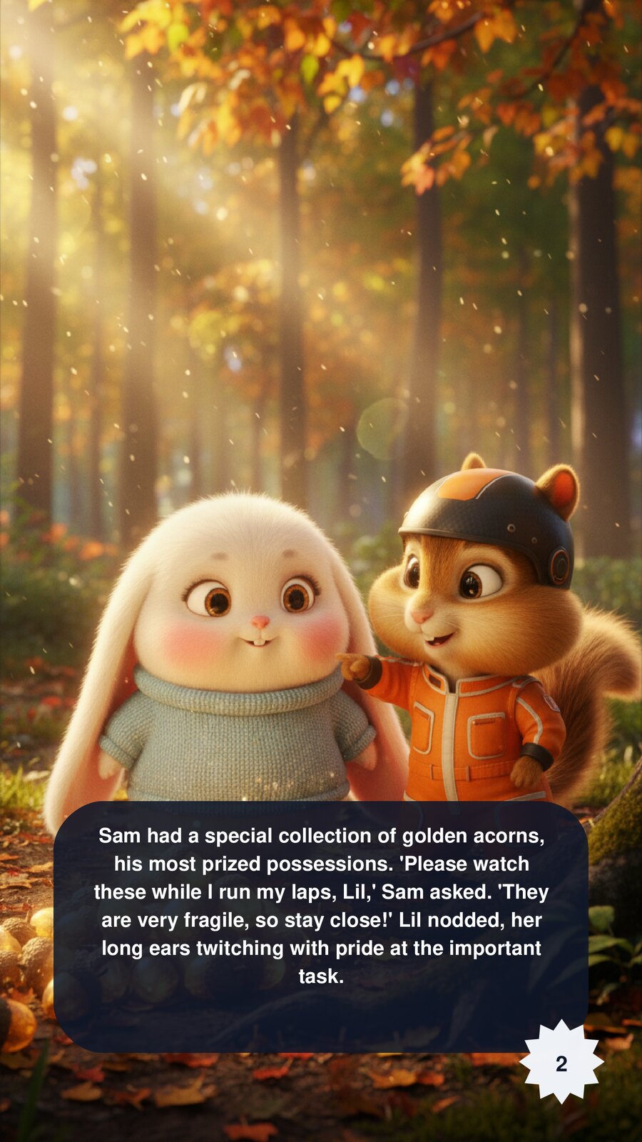 The Great Acorn Mishap: Bunny and Chipmunk Responsibility Story (PDF) - actual PDF sample, page 3