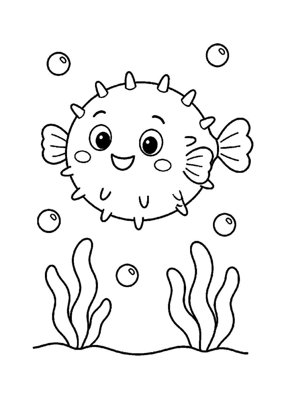 10 Ocean Animal Coloring Pages for Ages 3-8: Ocean Pals Under the Waves (Printable PDF) - actual PDF sample, page 3