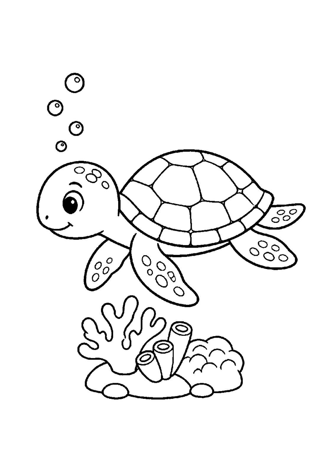 10 Ocean Animal Coloring Pages for Ages 3-8: Ocean Pals Under the Waves (Printable PDF) - actual PDF sample, page 4