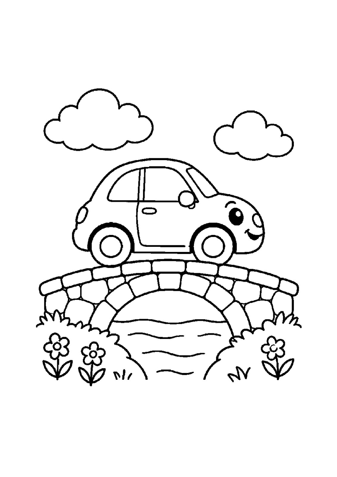 10 Transportation Coloring Pages for Ages 3-8: Little Wheels Big Adventures (Printable PDF) - actual PDF sample, page 3