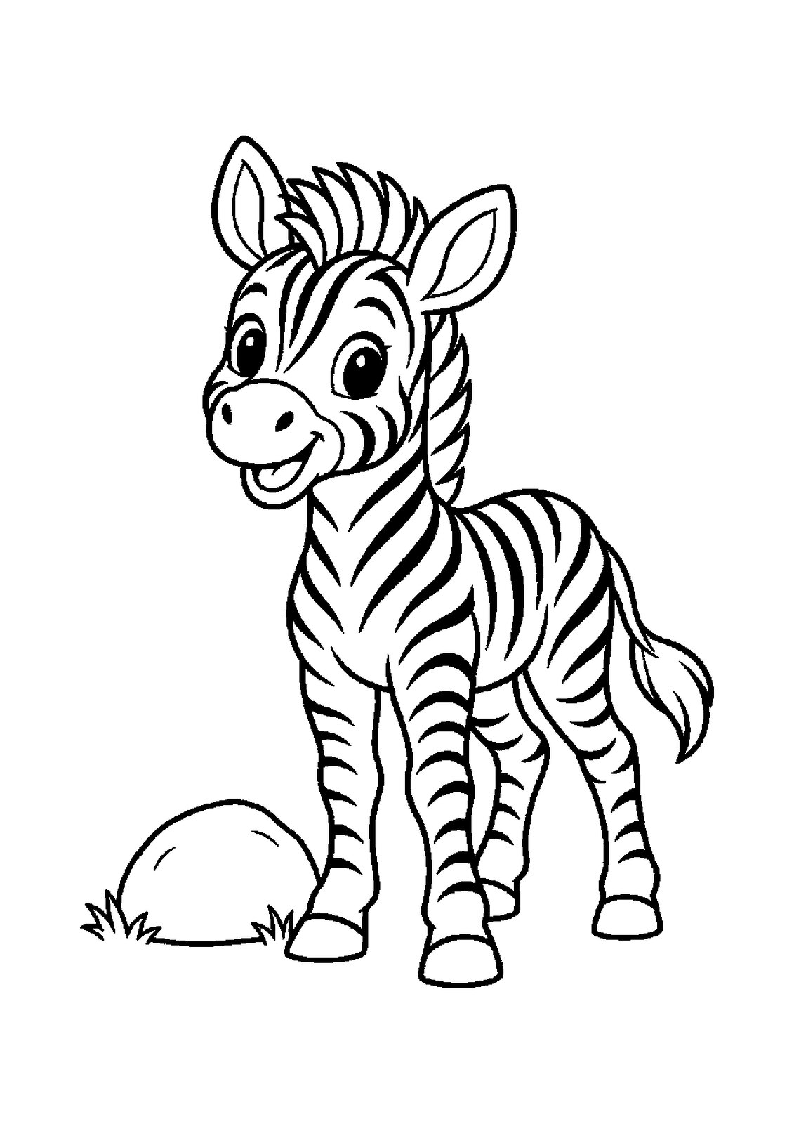 10 African Animal Coloring Pages for Ages 3-8: Savanna Sunrise Friends (Printable PDF) - actual PDF sample, page 4
